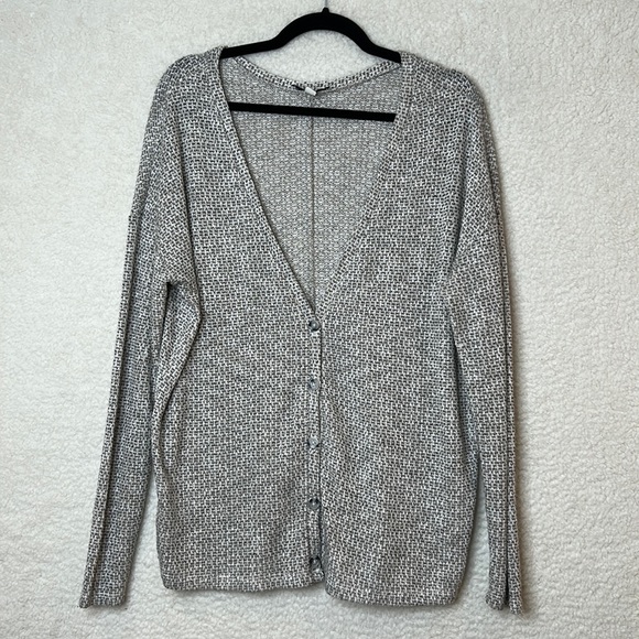 America Eagle Outfitters Womens Cardigan Tan Cream Stretch Long Sleeves Size M - Picture 1 of 9